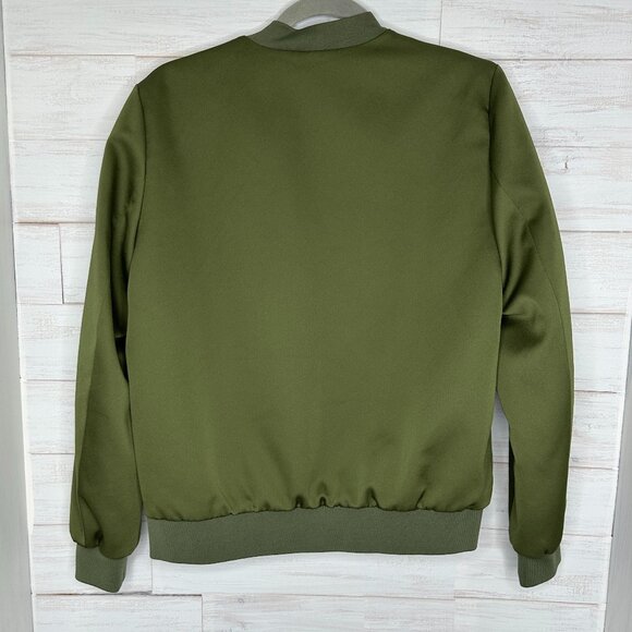 Everlane Womens The E2 Bomber Jacket Olive Green Size Medium Full Zip - Picture 5 of 10